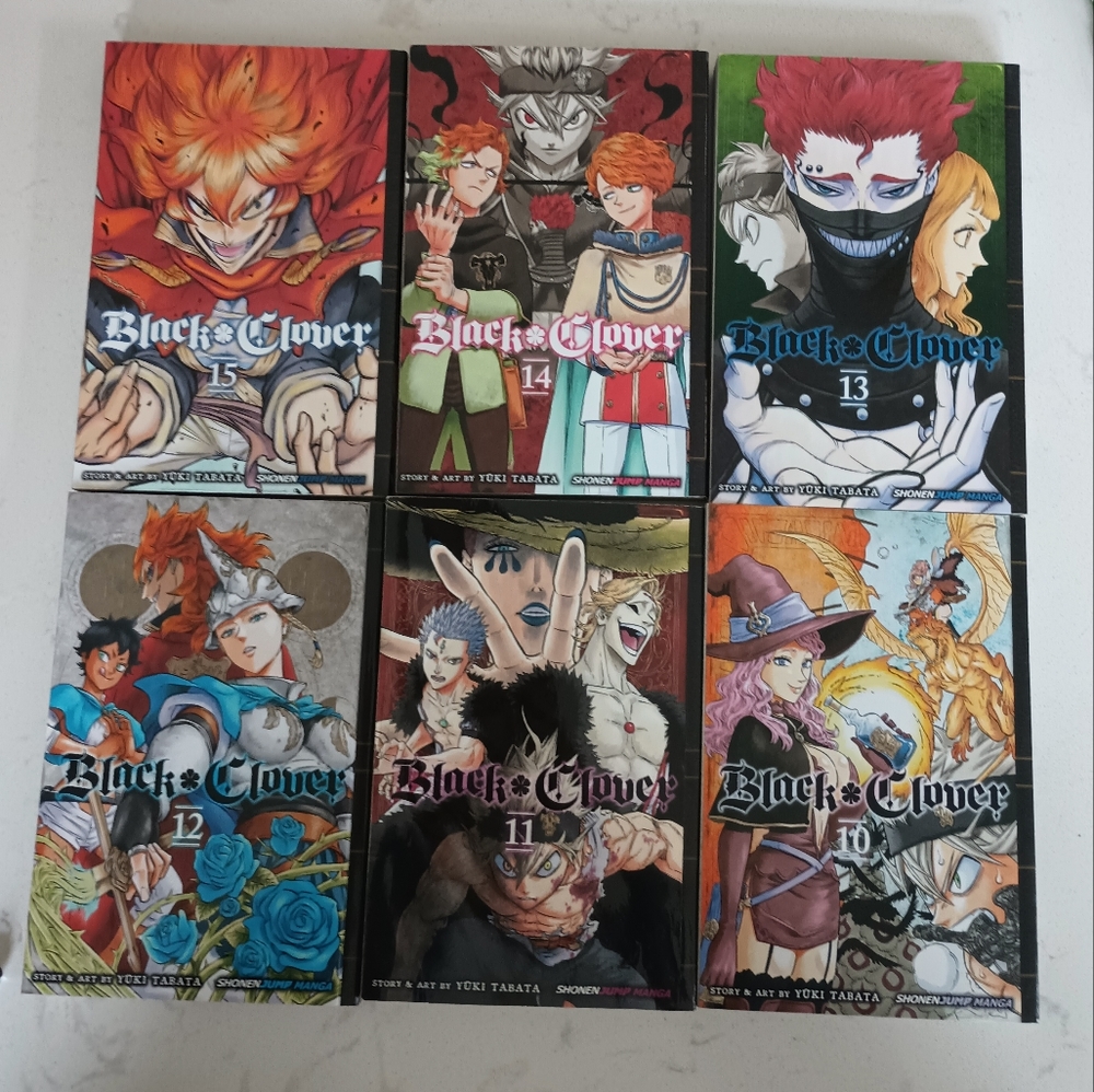 Black Clover Volumes 10-15 by Yuki Tabata